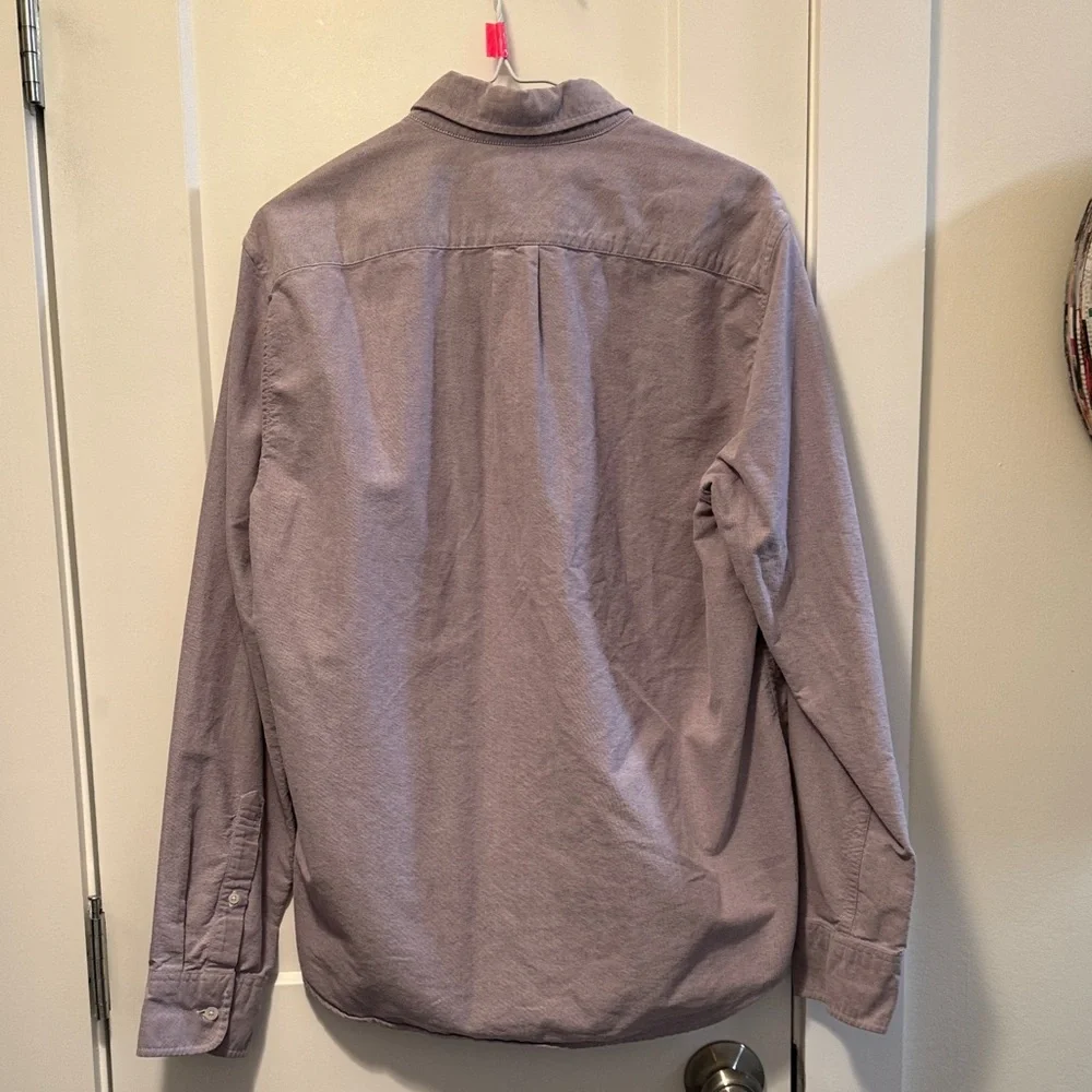 J. Crew Men's Lavender Slim  Casual Button-Down Shirt size L